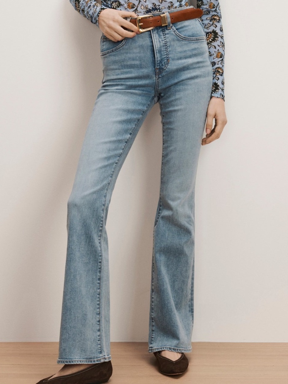 Veronica Beard Beverly High Rise Skinny Flare Riviera Breeze Size 28 With Tags